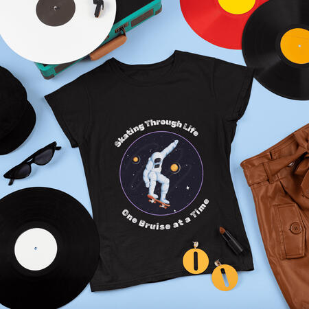 Skating Through Life One Bruise at a Time (Black)